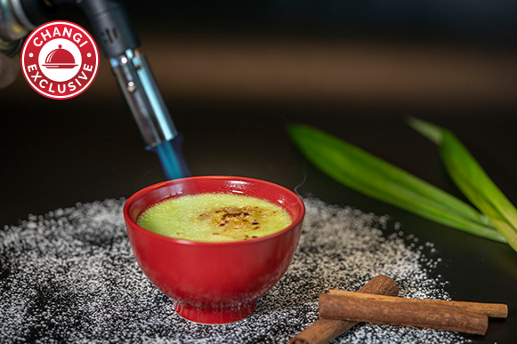 Pandan flavoured Crème Brulee