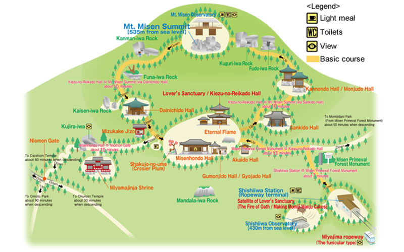 Mount Misen map