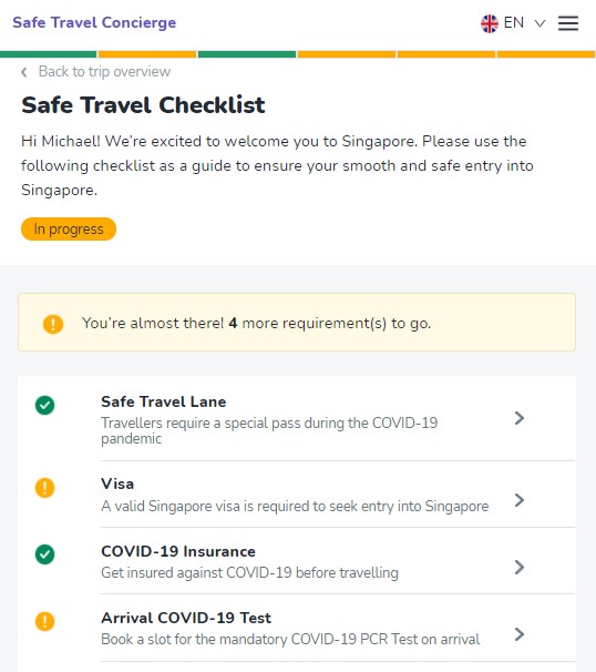 Safe Travel To Singapore Changi Airport Swab Test & More