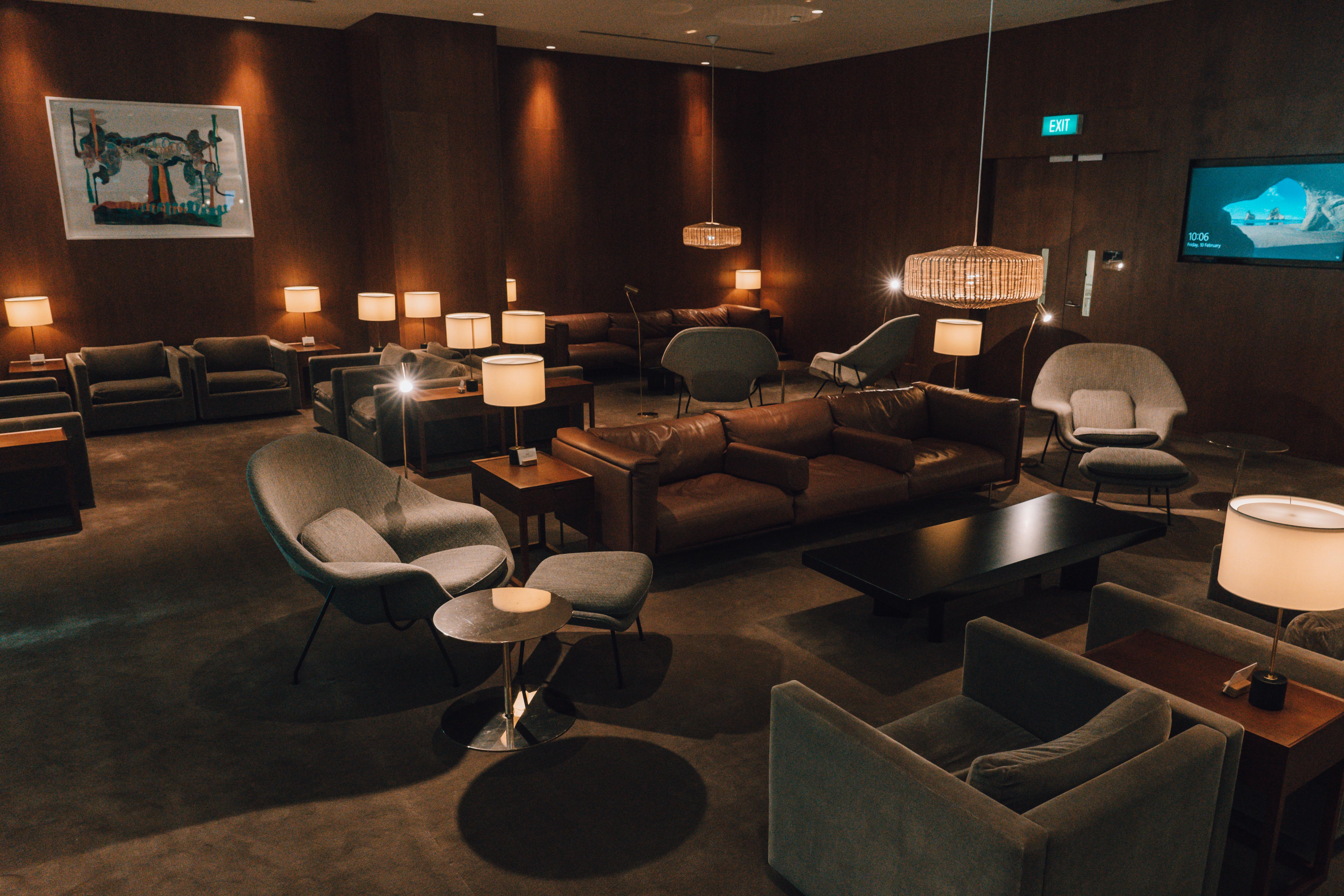 Cathay Pacific lounge sofa seats