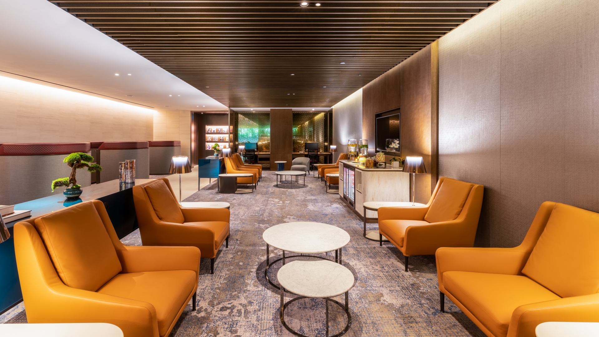 Qatar Airways Lounge seating area