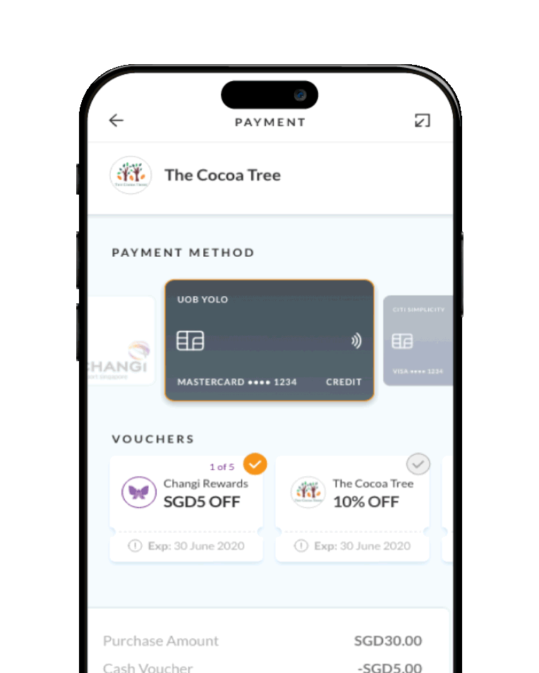 Select Bank Card and Voucher