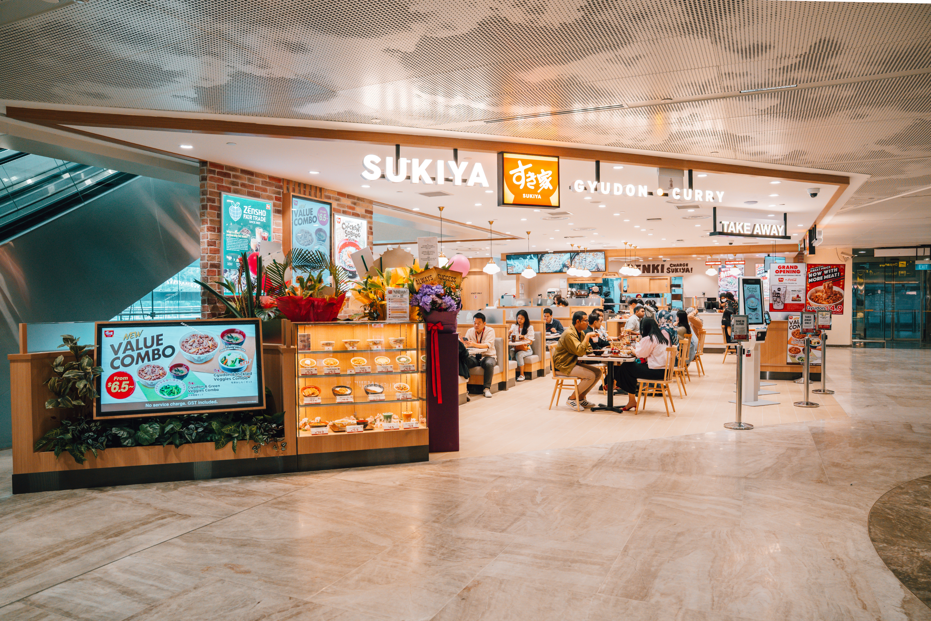 Storefront of Sukiya at T2 