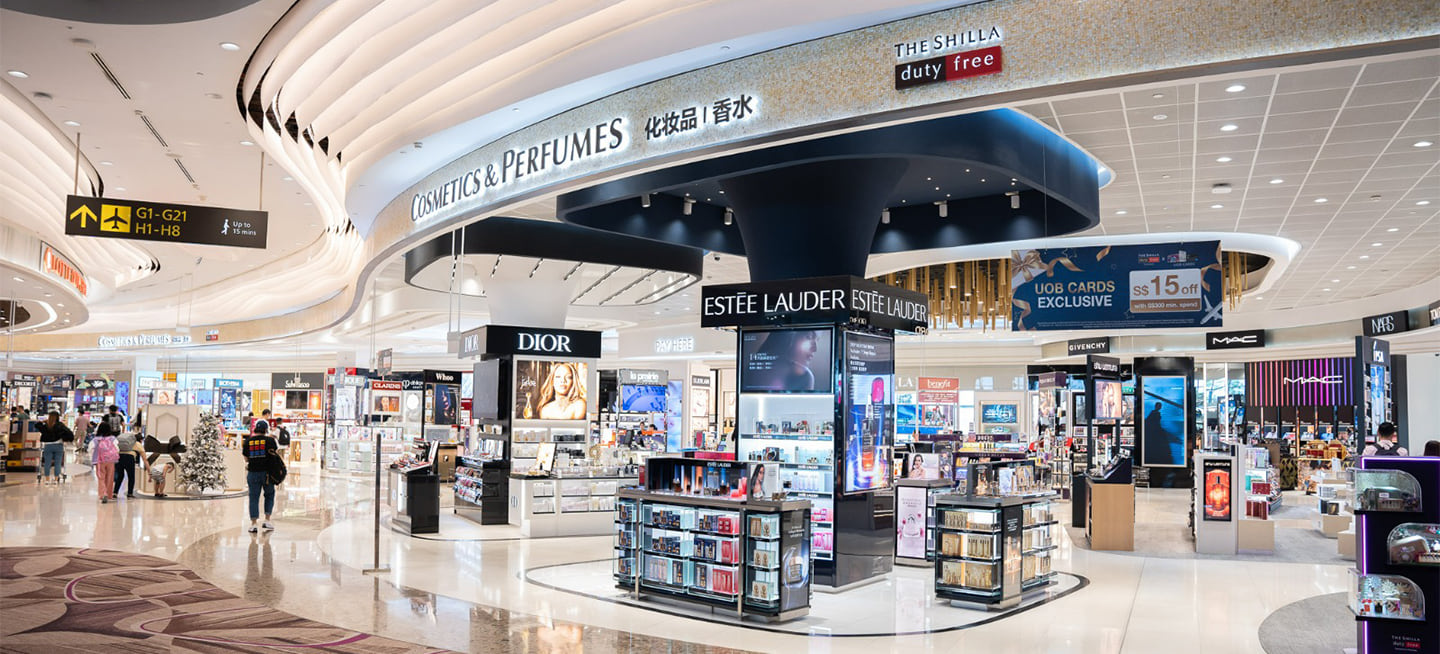 Storefront of Shilla Duty-Free Store in Changi Airport