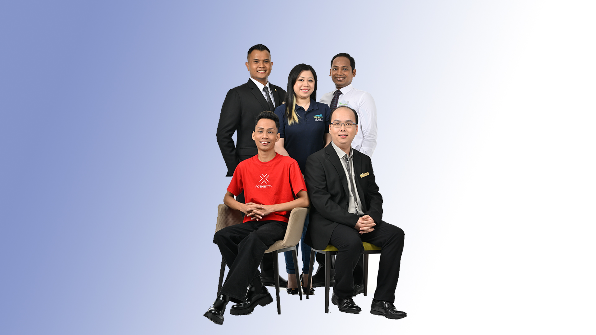 Michelle Lim (Jewel Changi Airport), Vedamuthu Rex Kulandairaj (JP Foodservice Pte Ltd), Munhammad Noor Hidayat (Ryan) (AC Kafe Pte Ltd), Muhammad Azizul Bin Akhmad & Lim Wei Xiang (Certis Aviation Security Pte Ltd)