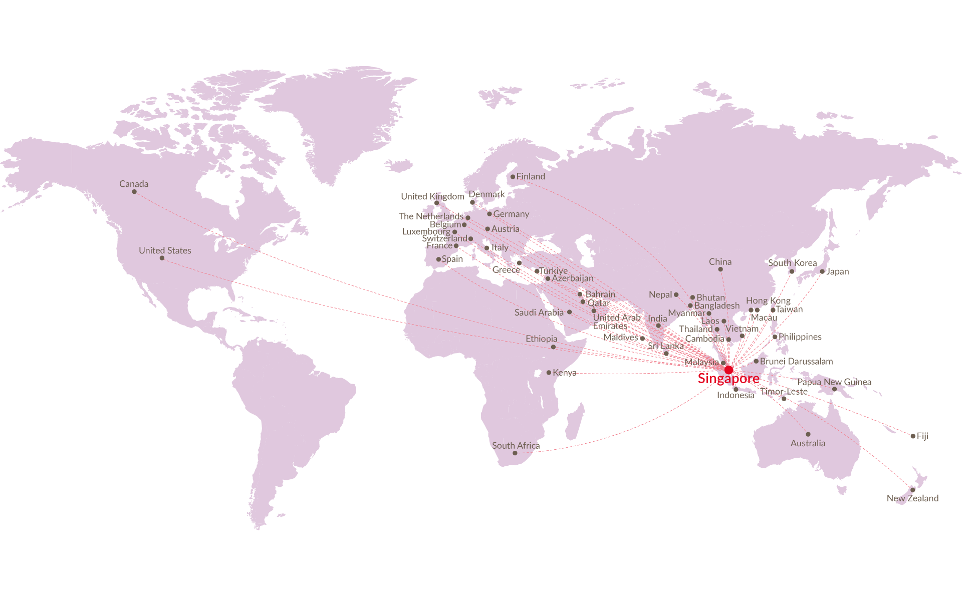 map International air connectivity